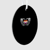 Lesbian Pride Skeleton Halloween WLW Gothic Heart  Ornament (voorkant)