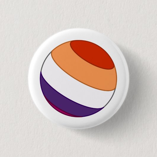 Lesbian Pride Sphere Ronde Button 3,2 Cm (Voorkant)