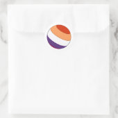 Lesbian Pride Sphere Ronde Sticker (Tas)