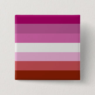 LESBIAN PRIDE STRIPES VIERKANTE BUTTON 5,1 CM