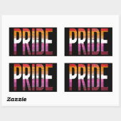 LESBIAN PRIDE T-shirt Rechthoekige Sticker (Vel)