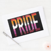 LESBIAN PRIDE T-shirt Rechthoekige Sticker (Envelop)