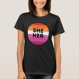 Lesbian Pronouns Pride T-Shirt