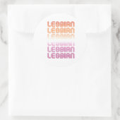 Lesbian Retro Pattern Design Ronde Sticker (Tas)