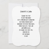 Lesbian Same-Sex Marriage Cool Cats Wedding Kaart (Achterkant)