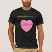Lesbian Snoep Heart T-shirt (Voorkant)
