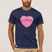 Lesbian Snoep Heart T-shirt (Voorkant)