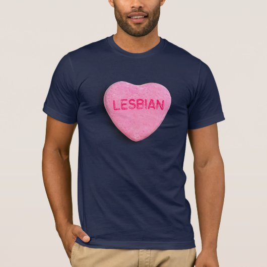 Lesbian Snoep Heart T-shirt (Voorkant)
