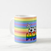 Lesbian Soccer Mam (met regenboog) Koffiemok (Voorkant links)