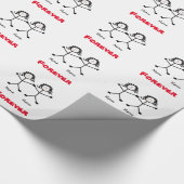 Lesbian Stickmen Wedding Gift Wrap Cadeaupapier (Hoek)