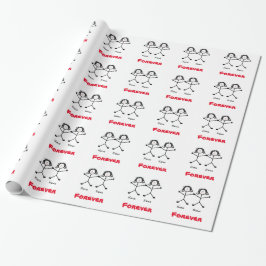 Lesbian Stickmen Wedding Gift Wrap Cadeaupapier