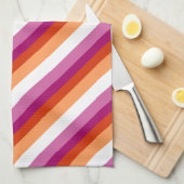 Lesbian Stripes | Lesbian Pride Theedoek (Quarter Fold)