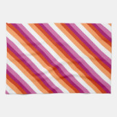 Lesbian Stripes | Lesbian Pride  Theedoek (Horizontaal)