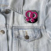 Lesbian Symbols Black Vierkante Button 5,1 Cm (In situ)