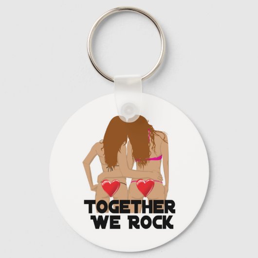 Lesbian Together We Rock Sleutelhanger (Voorkant)