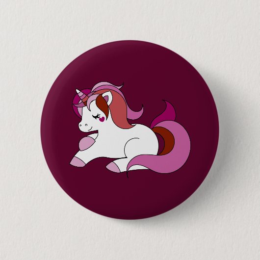 Lesbian unicorn ronde button 5,7 cm (Voorkant)