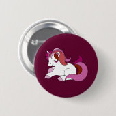 Lesbian unicorn ronde button 5,7 cm (Voorkant /achterkant)