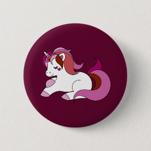 Lesbian unicorn ronde button 5,7 cm