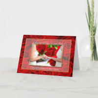 Lesbian Union Congratulations Red Rose Theme