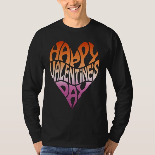 Lesbian Valentine's Day Subtle LGBT LGBTQ Gay Prid T-shirt (Voorkant)