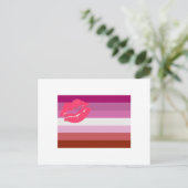 LESBIAN VLAG ORIGINEEL BRIEFKAART (Staand voorkant)