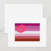 LESBIAN VLAG ORIGINEEL BRIEFKAART (Voorkant / Achterkant)