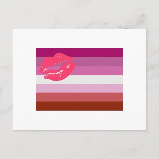 LESBIAN VLAG ORIGINEEL BRIEFKAART (Voorkant)