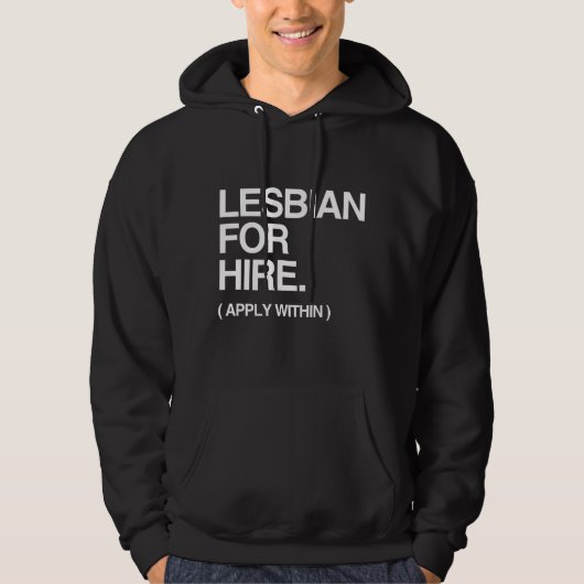 LESBIAN VOOR HUUR HOODIE (Voorkant)