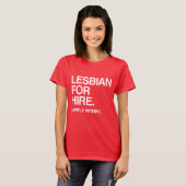 LESBIAN VOOR HUUR T-SHIRT (Voorkant volledig)