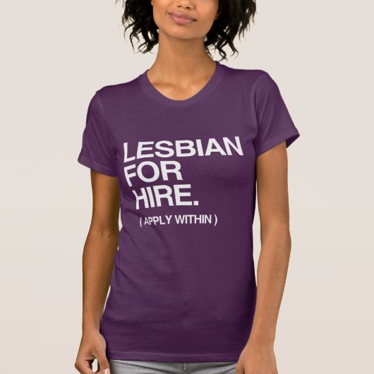 LESBIAN VOOR HUUR T-SHIRT (Voorkant)