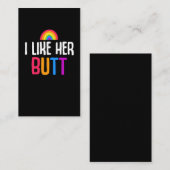 Lesbian Vriendin Butt LGBT Couple Quote Visitekaartje (Voorkant / Achterkant)