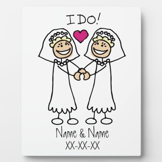 Lesbian Wedding Bridal Fotoplaat (Voorkant)