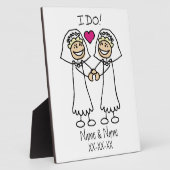 Lesbian Wedding Bridal Fotoplaat (Zijkant)