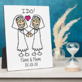 Lesbian Wedding Bridal Fotoplaat (Zijkant)