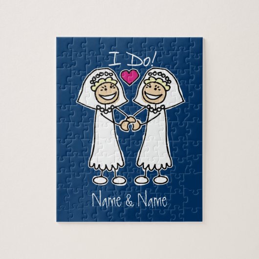 Lesbian Wedding Bridal Legpuzzel (Verticaal)