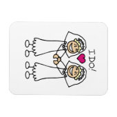 Lesbian Wedding Bridal Magneet (Horizontaal)