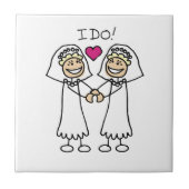 Lesbian Wedding Bridal Tegeltje (Voorkant)