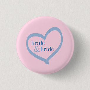 Lesbian Wedding Bride & Bride Ronde Button 3,2 Cm