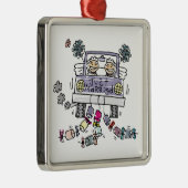 Lesbian Wedding Brides Metalen Ornament (Rechts)