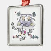 Lesbian Wedding Brides Metalen Ornament (Links)