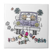 Lesbian Wedding Brides Tegeltje (Voorkant)