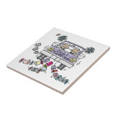 Lesbian Wedding Brides Tegeltje (Zijkant)