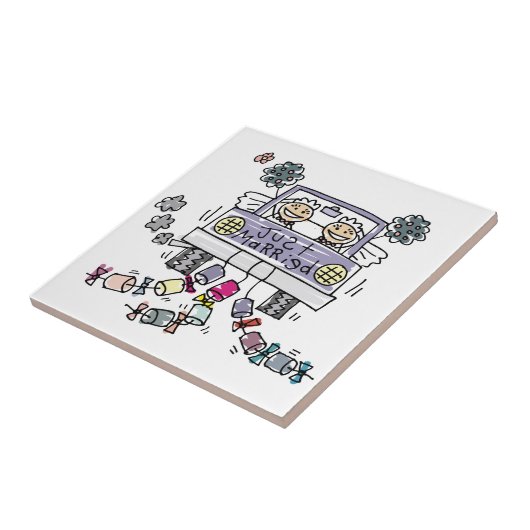 Lesbian Wedding Brides Tegeltje (Zijkant)