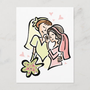 Lesbian Wedding Briefkaart