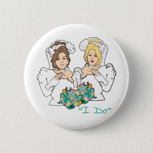 Lesbian Wedding Button (Voorkant)