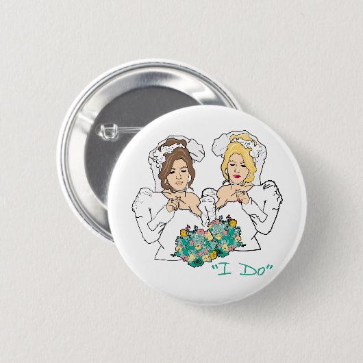 Lesbian Wedding Button (Voorkant /achterkant)