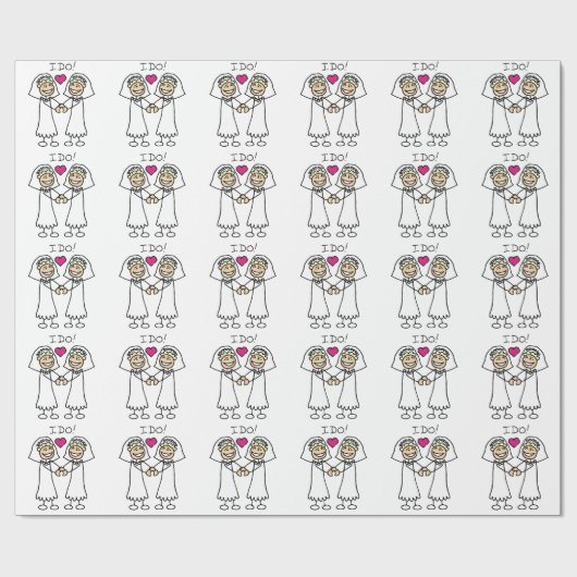 Lesbian WEdding Cadeaupapier (Vlak)