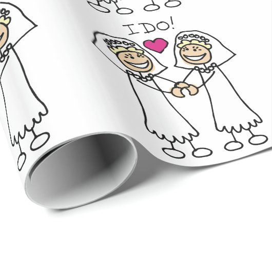 Lesbian WEdding Cadeaupapier (Rol Hoek)