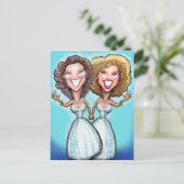 Lesbian Wedding Cake Dolls Briefkaart (Staand voorkant)