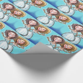 Lesbian Wedding Cake Dolls Cadeaupapier (Hoek)